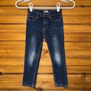 Hudson Boys Jeans Pants Size 4T Logo Flap Pocket Stitch Accent Dark Wash Stretch